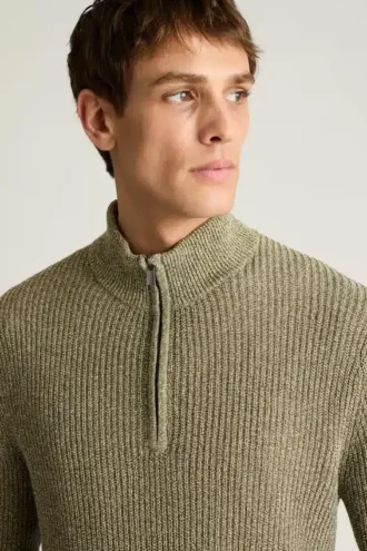 Jersey de media cremallera para hombre de Bonobos | Lino italiano y algodón de lujo