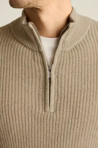Jersey de media cremallera para hombre de Bonobos | Lino italiano y algodón de lujo