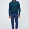 Jersey de merino con media cremallera Jersey de merino con media cremallera