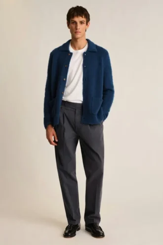 Jersey de punto cardado para hombre | Calidez ligera para combinar