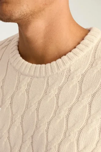 Jersey de punto trenzado de algodón de Bonobos | Estilo invernal fabricado en Italia
