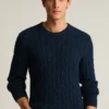 Jersey de punto trenzado de algodón de Bonobos | Estilo invernal fabricado en Italia