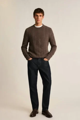 Jersey de punto trenzado de merino