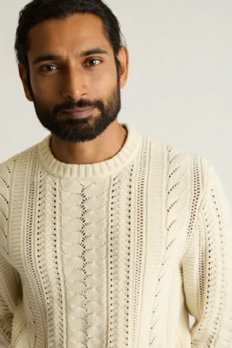 Jersey de punto trenzado de merino