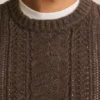 Jersey de punto trenzado de merino Jersey de punto trenzado de merino