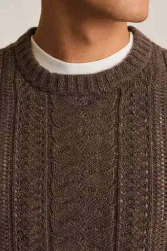 Jersey de punto trenzado de merino