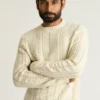 Jersey de punto trenzado de merino Jersey de punto trenzado de merino