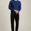 Jersey de punto trenzado de peso medio con cuello redondo Jersey de punto trenzado de peso medio con cuello redondo