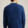 Jersey de punto trenzado de peso medio con cuello redondo Jersey de punto trenzado de peso medio con cuello redondo