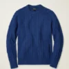 Jersey de punto trenzado de peso medio con cuello redondo Jersey de punto trenzado de peso medio con cuello redondo