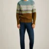 Jersey Fair Isle de cuello redondo Jersey Fair Isle de cuello redondo