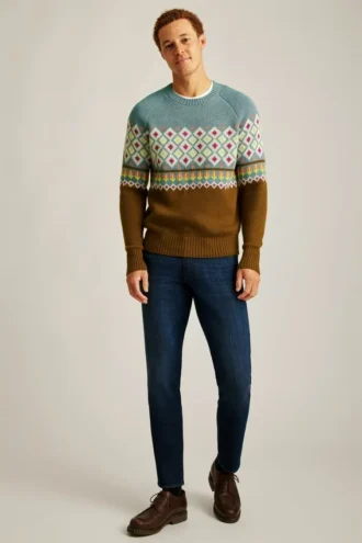 Jersey Fair Isle de cuello redondo