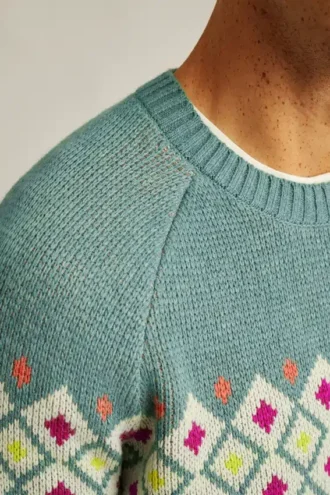 Jersey Fair Isle de cuello redondo