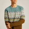 Jersey Fair Isle de cuello redondo Jersey Fair Isle de cuello redondo