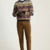 Jersey Fair Isle de Nueva York | Jersey Fair Isle para hombre con iconos de Nueva York