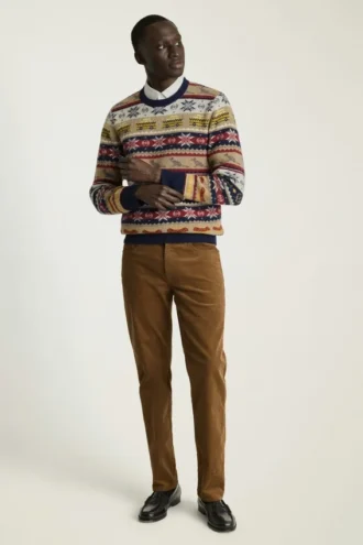Jersey Fair Isle de Nueva York | Jersey Fair Isle para hombre con iconos de Nueva York
