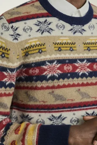 Jersey Fair Isle de Nueva York | Jersey Fair Isle para hombre con iconos de Nueva York