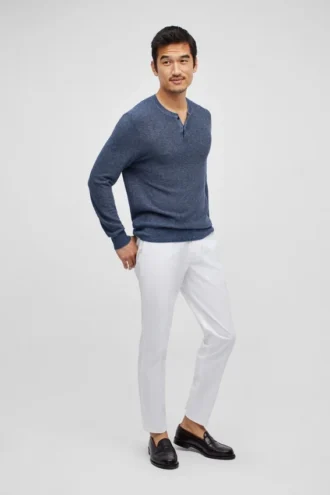 Jersey Henley de algodón ecológico