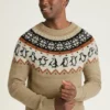 Jersey navideño para hombre de Bonobos | Festivo diseño Fair Isle con pingüinos