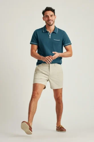 Jersey polo de manga corta