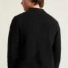 Jersey polo de manga larga de algodón y cachemira