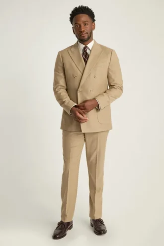 Jetsetter Blazer italiano de franela de doble botonadura