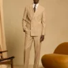 Jetsetter Blazer italiano de franela de doble botonadura