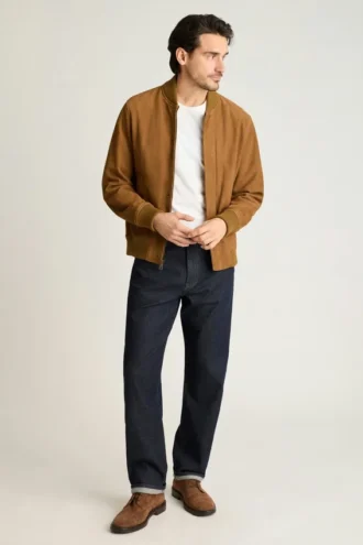 La chaqueta bomber de ante La chaqueta bomber de ante