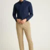 Pantalón chino de algodón elástico Pantalón chino de algodón elástico