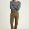 Pantalón chino de algodón elástico Pantalón chino de algodón elástico