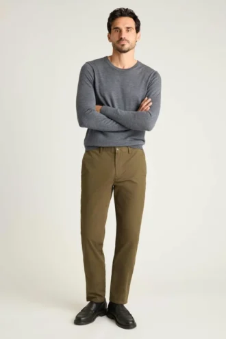 Pantalón chino de algodón elástico