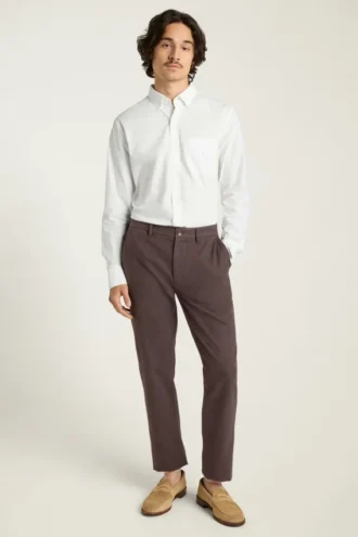Pantalón chino de sarga cepillada