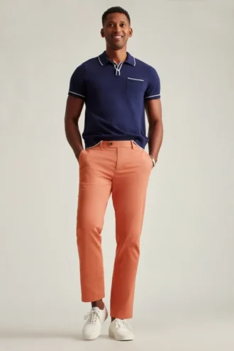 Pantalón chino elástico refinado