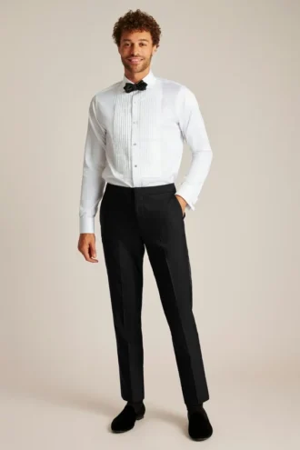 Pantalón de esmoquin de lana italiana elástica Empire