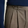 Pantalón de lana plisada italiana Pantalón de lana plisada italiana