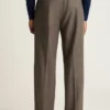 Pantalón de lana plisada italiana Pantalón de lana plisada italiana