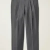 Pantalón de lana plisada italiana Pantalón de lana plisada italiana