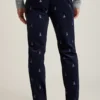 Pantalón de pana elástica bordada Pantalón de pana elástica bordada