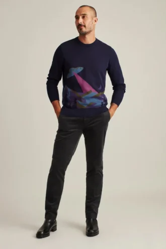 Pantalón de pana elástica italiana