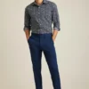 Pantalón de traje de algodón elástico italiano