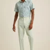 Pantalón de traje de algodón elástico italiano