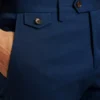 Pantalón de traje de algodón elástico italiano