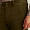 Pantalón de traje de algodón italiano con acabado de ante Pantalón de traje de algodón italiano con acabado de ante