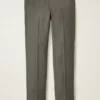 Pantalón de traje de lana cepillada elástica italiana
