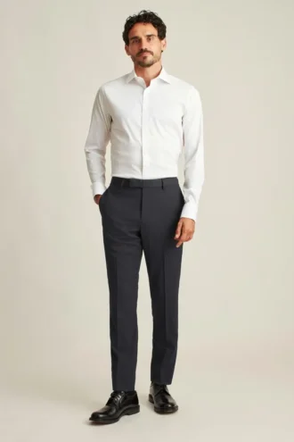 Pantalón de traje de lana italiana 120S de primera calidad
