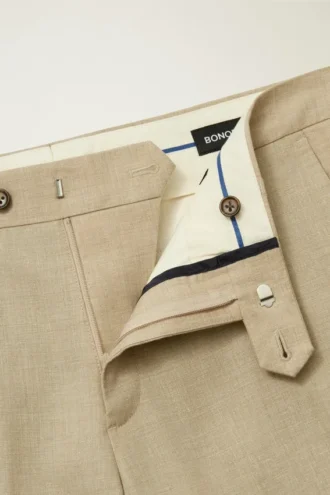Pantalón de traje de lino elástico italiano