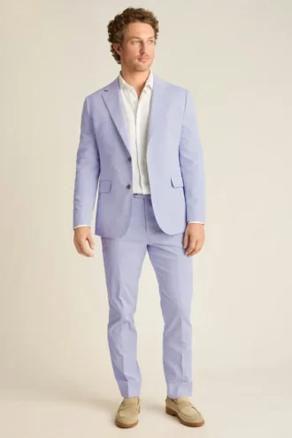 Pantalón de vestir de algodón elástico italiano