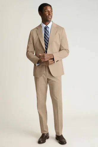 Pantalón de vestir de algodón elástico italiano