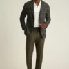 Pantalón de vestir italiano de lana cepillada Jetsetter