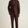 Pantalón de vestir italiano de lana cepillada Jetsetter